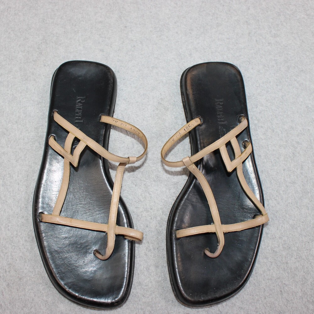 Ralph Lauren Sandals Shoes Womens Size 8 Slip On Coastal Boho Quiet Luxury Italy